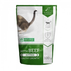 NATURE'S PROTECTION KITTEN BEEF "HEALTHY GROWTH" 100G